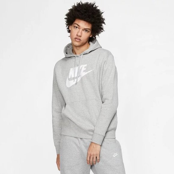 Nike Men's Sportswear Club Pullover Activewear Size M Hoodie Comfort Cozy Gray - Picture 1 of 6
